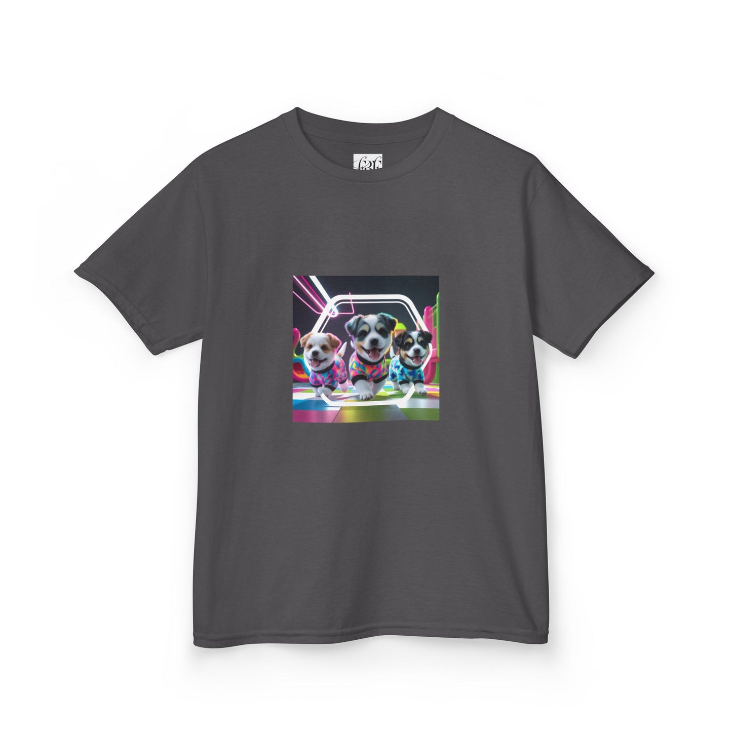 Colorful Dog-Themed Kids Tee - 'Unity Fun' Design