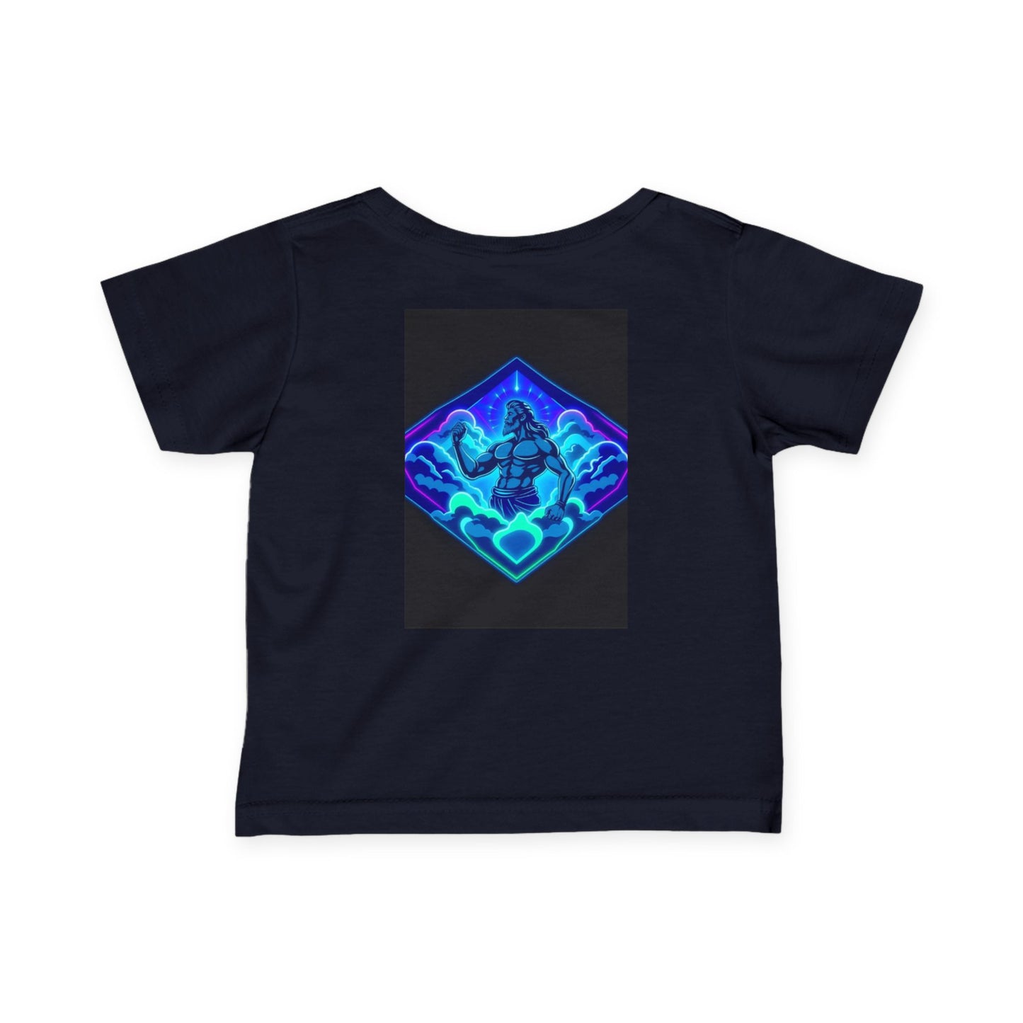 Infant Tee — "Alpha Is the Omega" Neon Christian Baby Shirt
