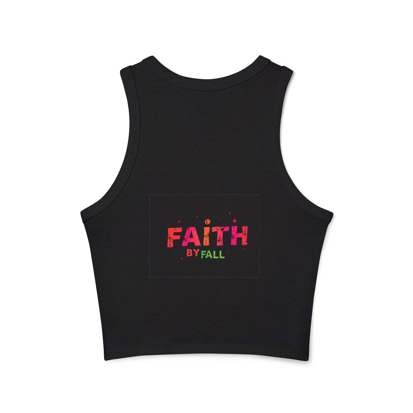 Faith by Fall Women's Micro Rib Racer Tank Top, Inspirational Summer Top, Motivational Crop Tank, Faith Apparel, Gift for Her, Casual Wear