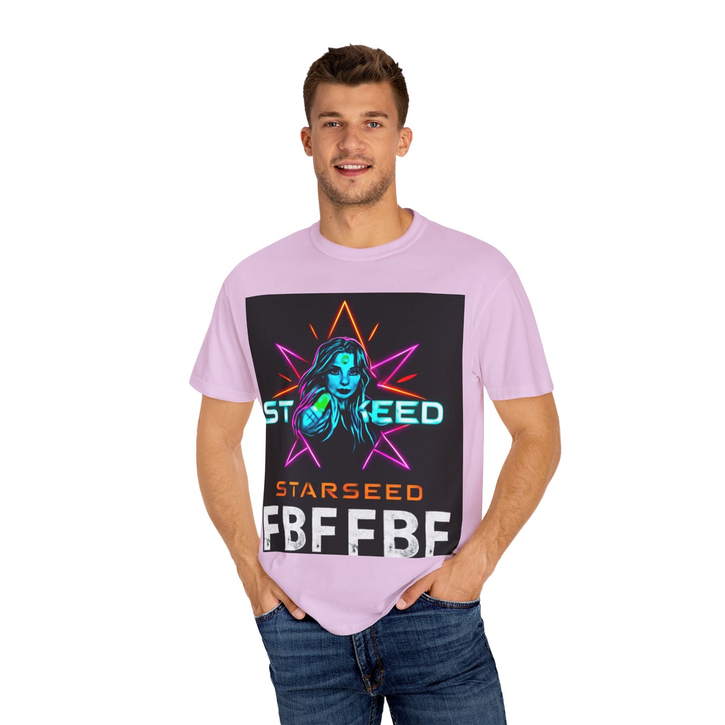 Neon Graphic T-Shirt - Starseed FBF Tee, Unisex Fashion, Cool Gift, Festival Wear, Retro Style, Casual Streetwear