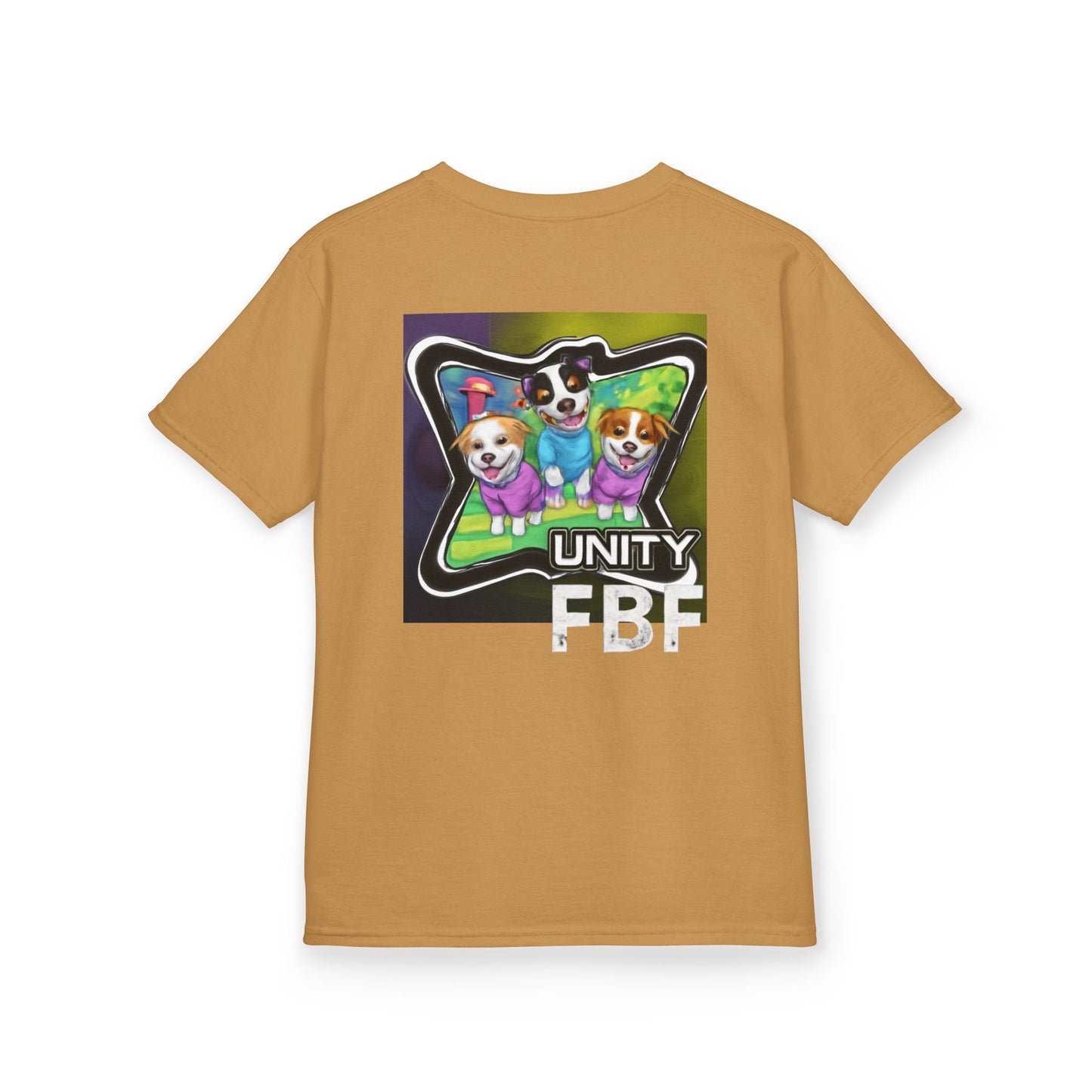Colorful Dog-Themed Kids Tee - 'Unity Fun' Design
