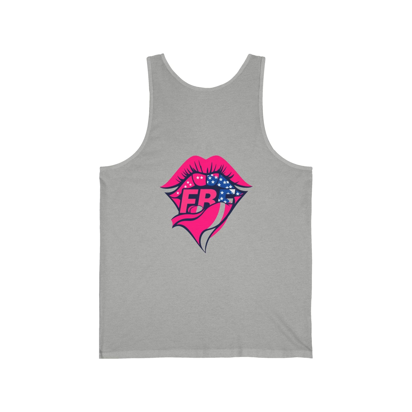 Neon Graphic Unisex Tank, Summer Fashion, Festival Wear, Gift for Her, Patriotic Apparel, Casual Style