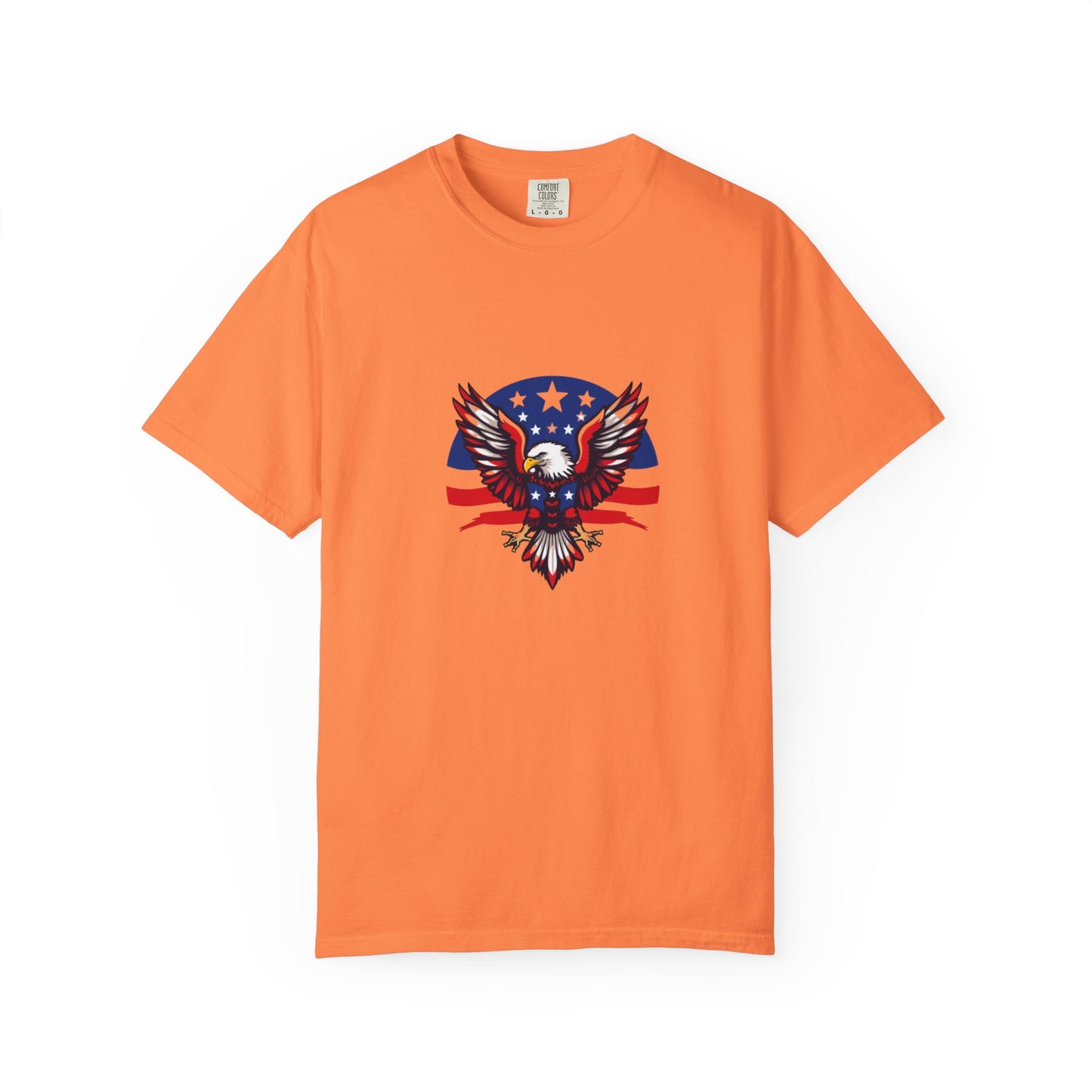 Patriotic T-Shirt with Eagle Graphic | Faith By Flag Tee, Unisex Apparel, Independence Day Shirt, Casual Wear, Gift for Veterans
