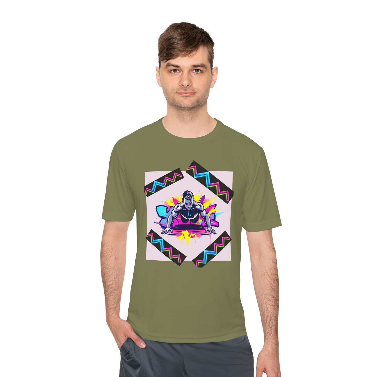 Vibrant Graphic Moisture Wicking Tee for Active Lifestyle