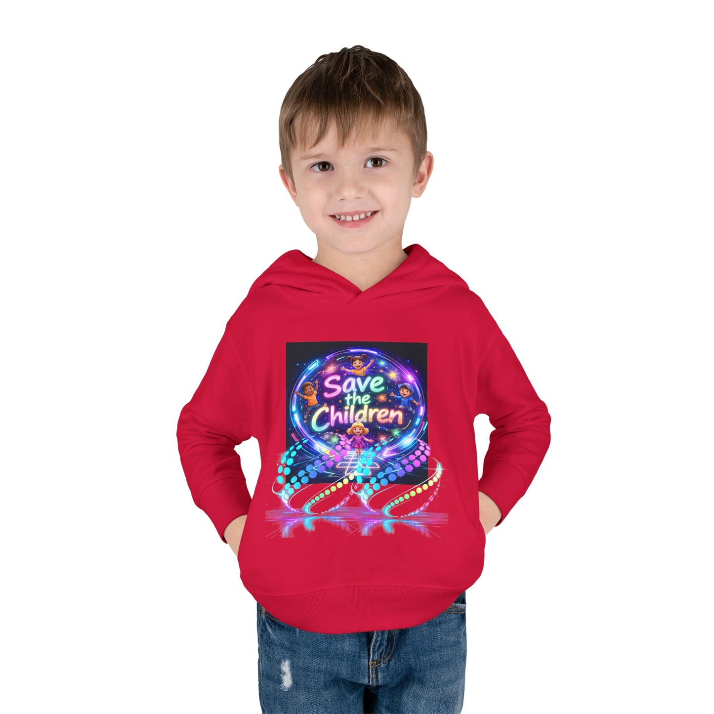 Save the Children Toddler Hoodie — Colorful Neon FBF Charity Pullover