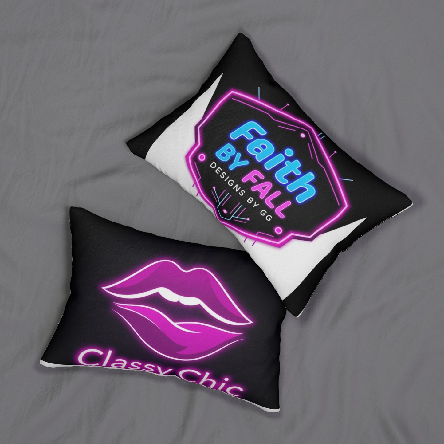 Neon-Inspired Lumbar Pillow - Faith by Fall, Classy Chic Decorative Pillow, Modern Home Decor, Couch Cushion, Gift for Friends, Unique [...]