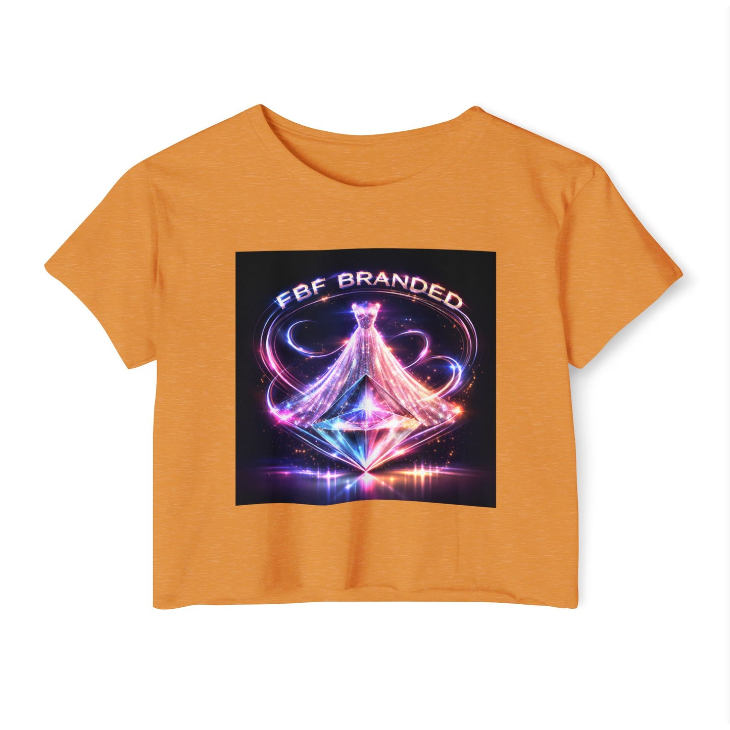 Festival Glow Crop Top — Neon 'FBF Branded' Rave Graphic