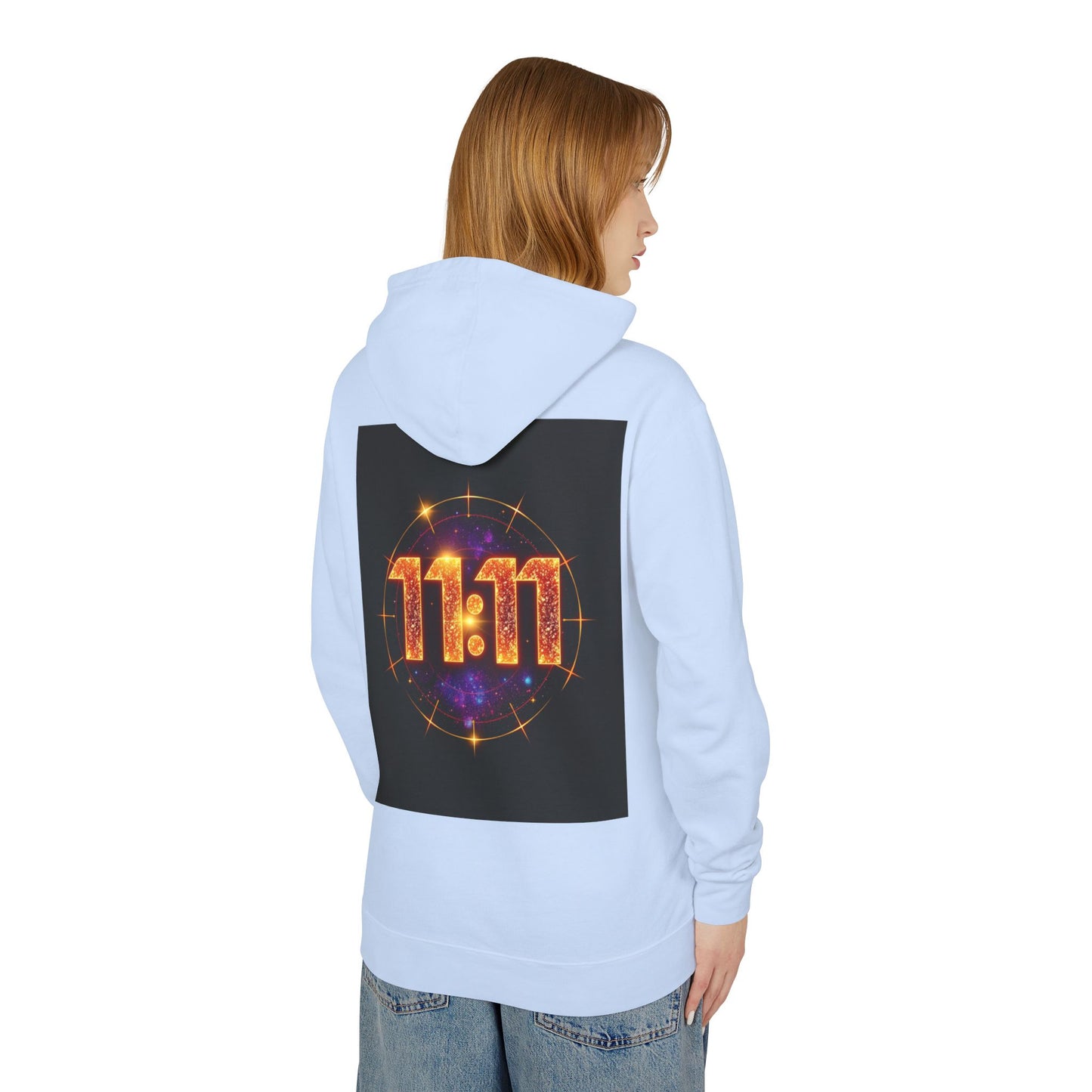 Glow-in-the-Dark Unisex Hoodie - Perfect for Magical Moments, Meditation, Gift for Dreamers, 11:11 Celebration, Trendy Fall Fashion