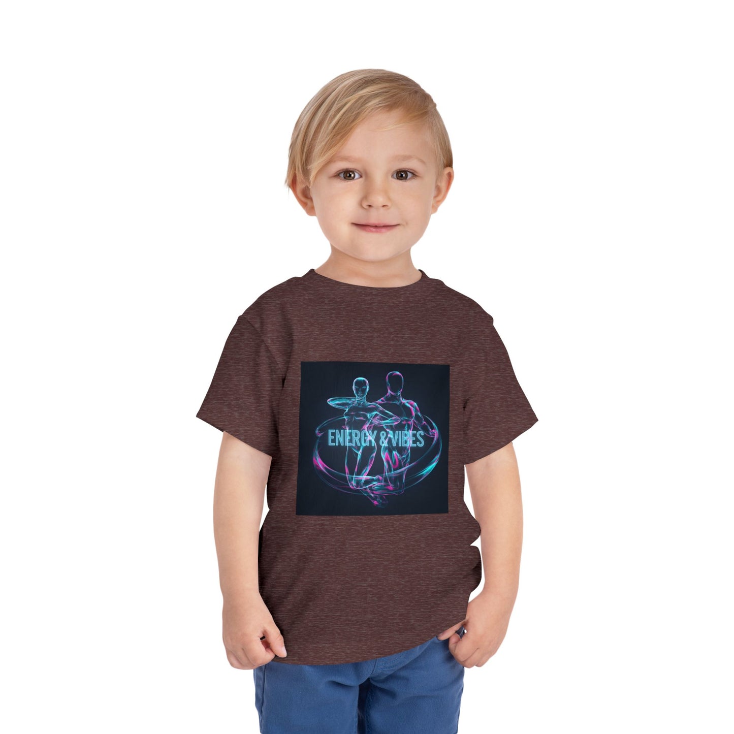 Toddler Tee — Energy & Vibes Neon Dance Graphic