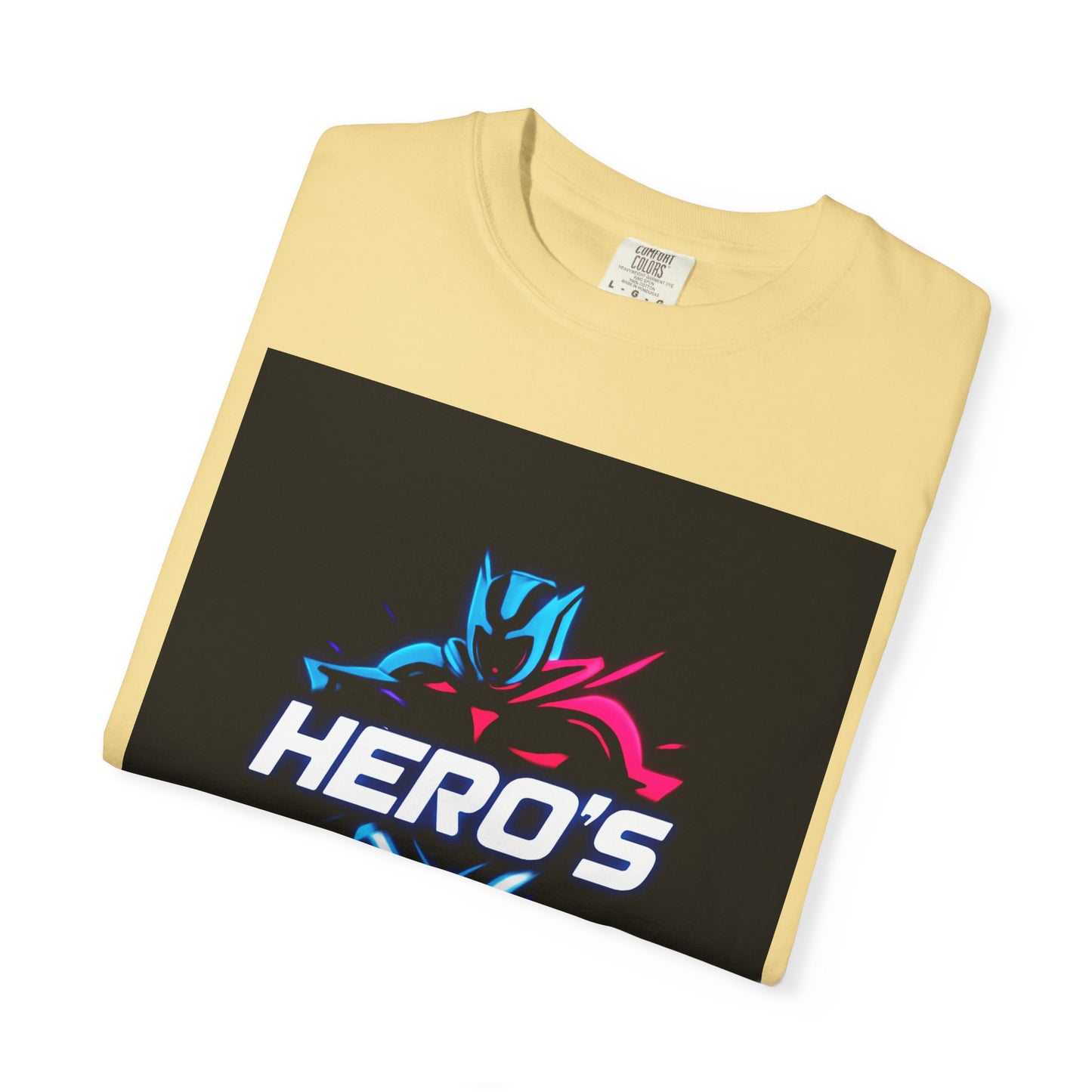 Hero's Unisex Garment-Dyed T-shirt, Casual Tee, Perfect for Gifting, Comic Fans, Hero Celebrations, Graphic Tee, Everyday Wear