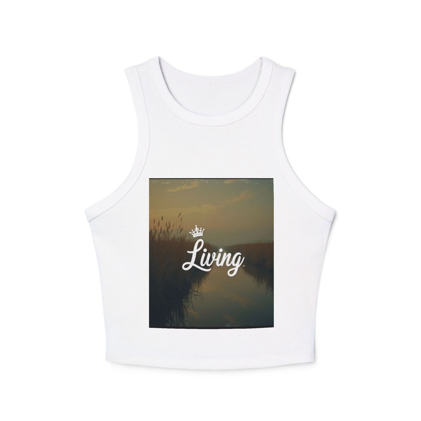Women's Stylish Micro Rib Racer Tank Top - Summer Vibes, Living Life, Perfect for Festivals & Beach Days, Casual Wear, Gift Idea
