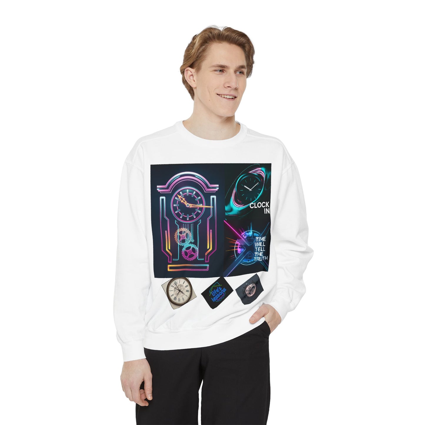 Retro Neon Clock Sweatshirt