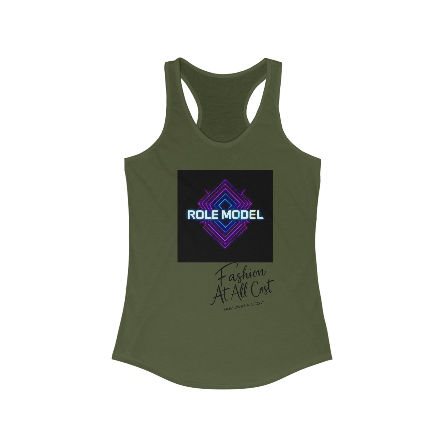 Role Model Racerback Tank Top, Stylish Fitness Top, Workout Apparel, Casual Summer Wear, Gift for Strong Women, Inspirational Fitness Shirt