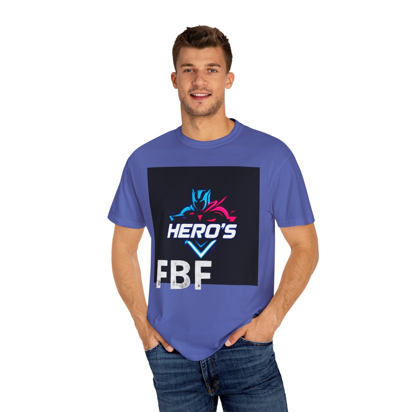 Hero's Unisex Garment-Dyed T-shirt, Casual Tee, Perfect for Gifting, Comic Fans, Hero Celebrations, Graphic Tee, Everyday Wear