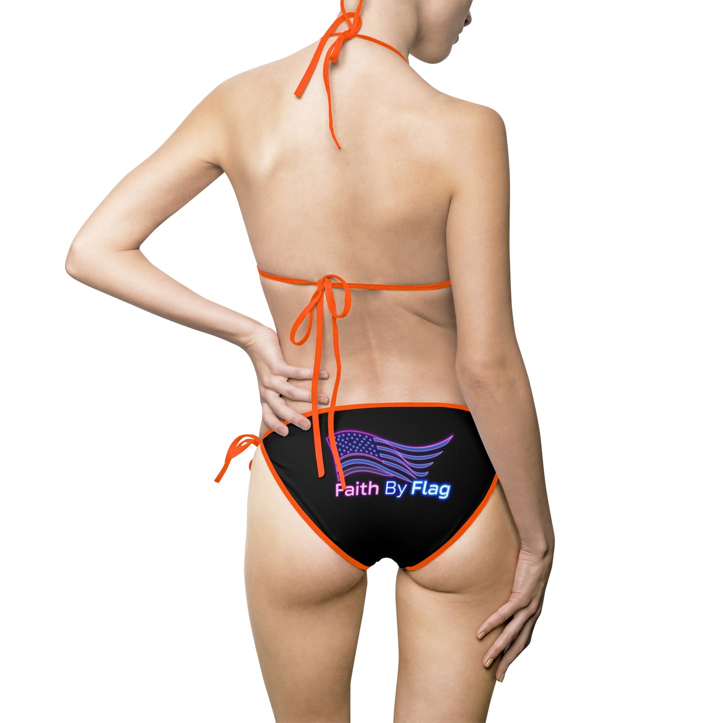 Vibrant Faith by Flag Women's Bikini Swimsuit, Summer Pool Party, Beachwear, Vacation Attire, Confidence Boosting Swimwear
