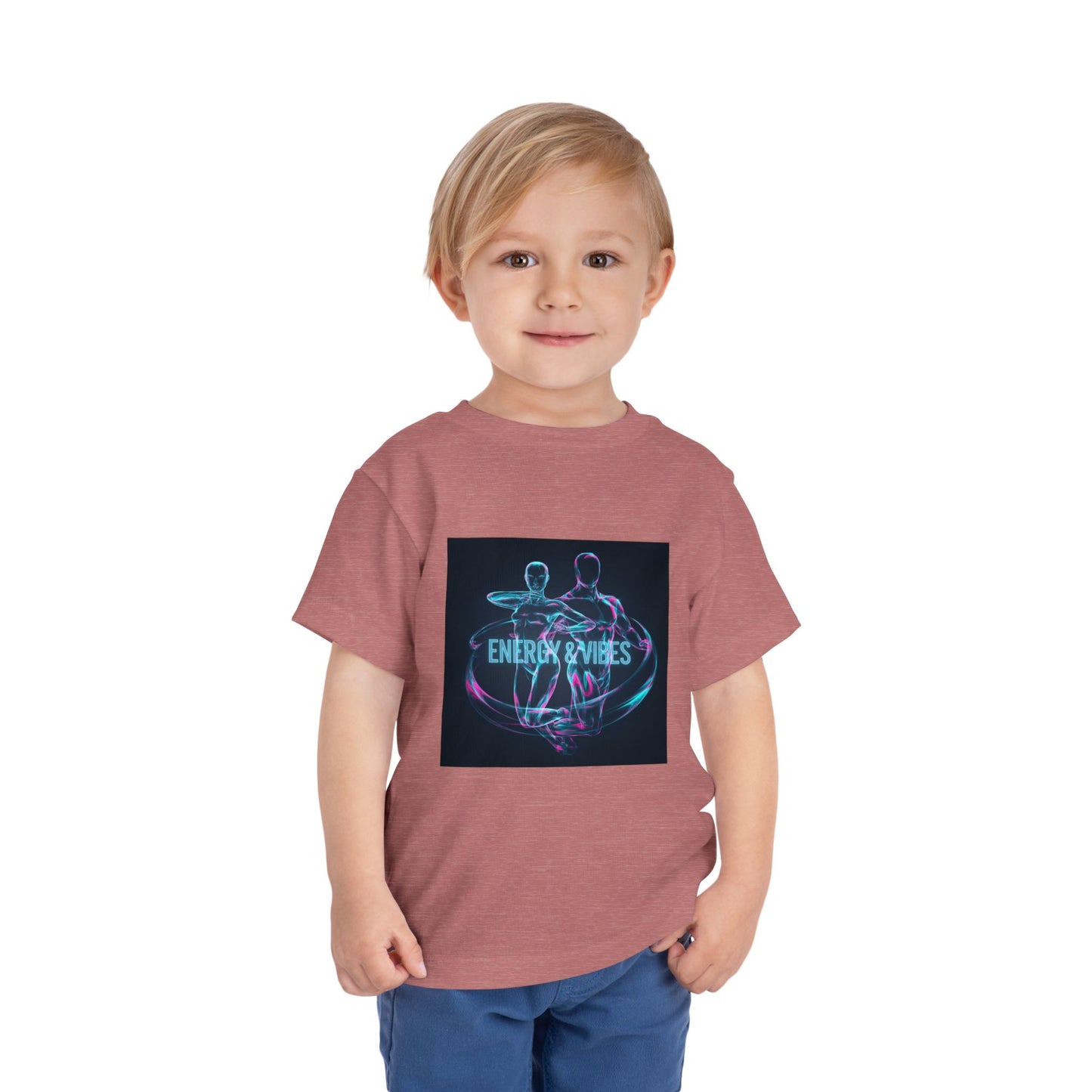 Toddler Tee — Energy & Vibes Neon Dance Graphic