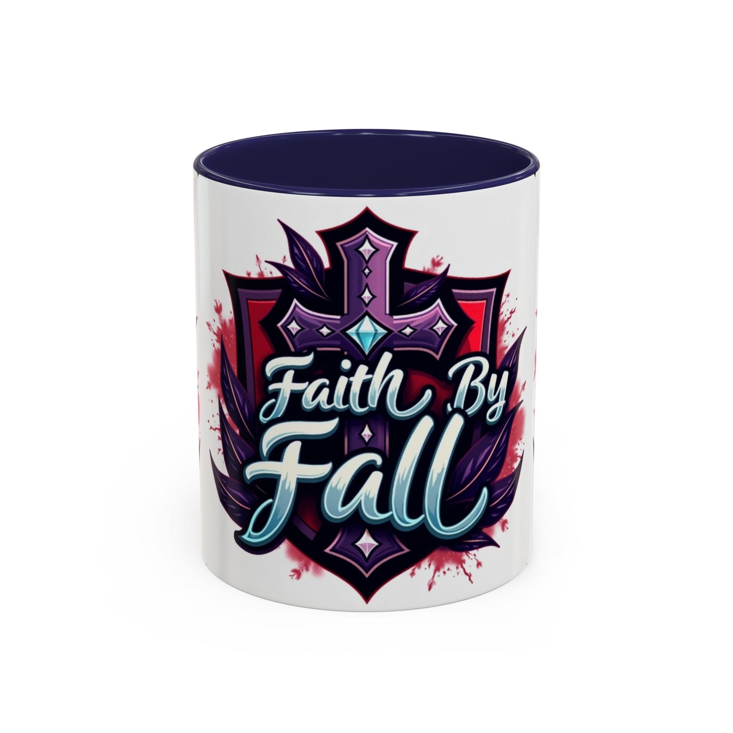 Faith By Fall Accent Coffee Mug, Inspirational Mug, Gift for Coffee Lovers, Autumn Decor, Fall Mugs, Personalized Drinkware
