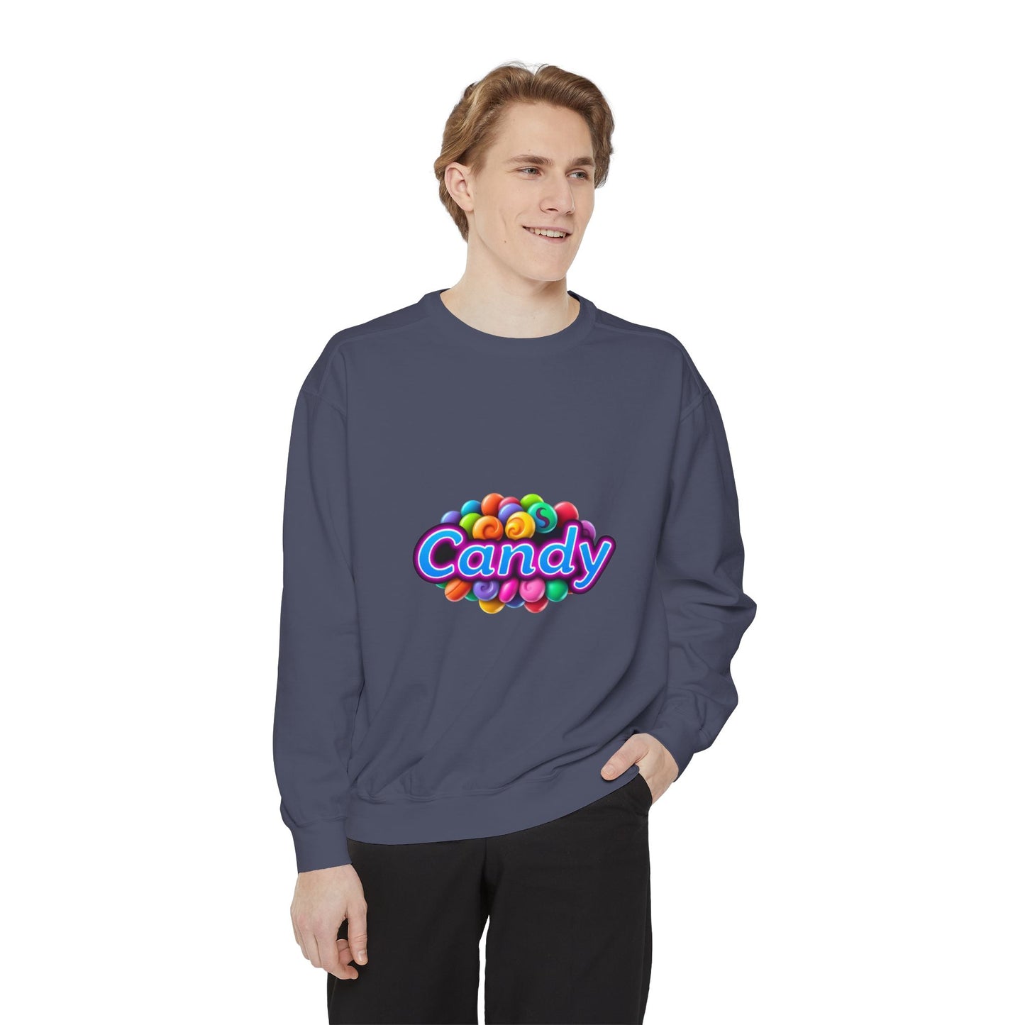 Candy-Themed Unisex Garment-Dyed Sweatshirt - Nostalgic Apparel for Sweet Lovers, Cozy Casual Wear, Gift for Candy Lovers, Colorful [...]