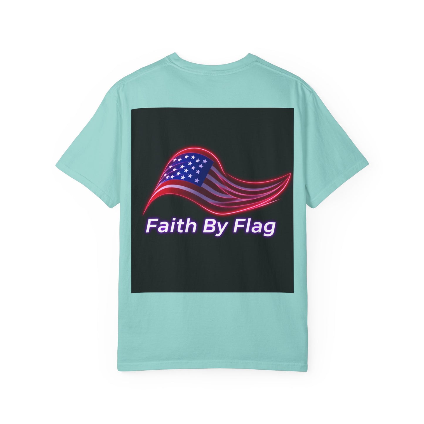 Patriotic T-Shirt with Eagle Graphic | Faith By Flag Tee, Unisex Apparel, Independence Day Shirt, Casual Wear, Gift for Veterans