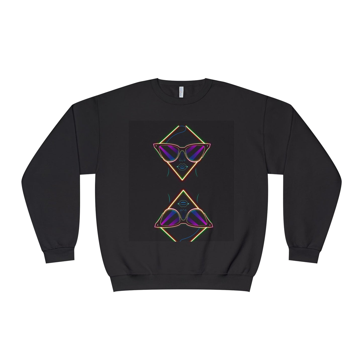 Retro Vibes Crewneck Sweatshirt with Sunglasses Design