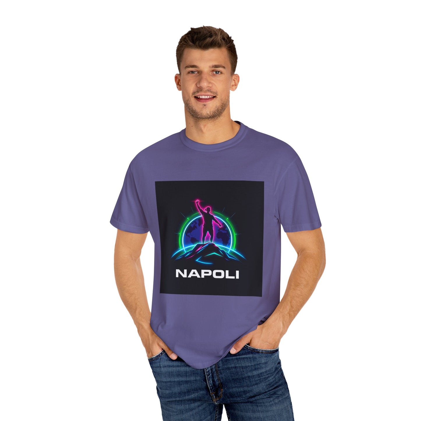 Neon Napoli T-Shirt for Adventurers, Retro Graphic Tee, Perfect for Travelers, Gifts for Him/Her, Cool Streetwear, Casual Outfit