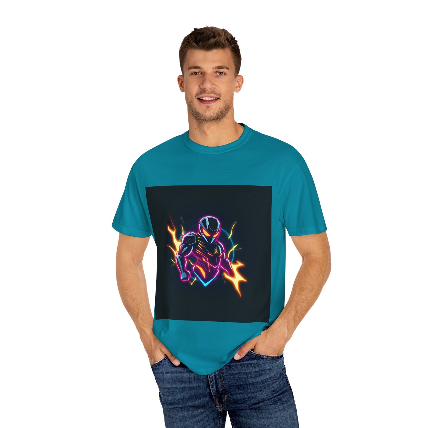 Vibrant Unisex Graphic T-Shirt, Cosmic Dreams Tee, Retro Neon Shirt, Stylish Casual Wear, Gift for Gamers & Dreamers
