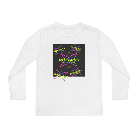 Integrity Youth Long Sleeve Tee, Cool Graphic Shirt, Motivational Apparel, Perfect for Sports, Birthday Gift