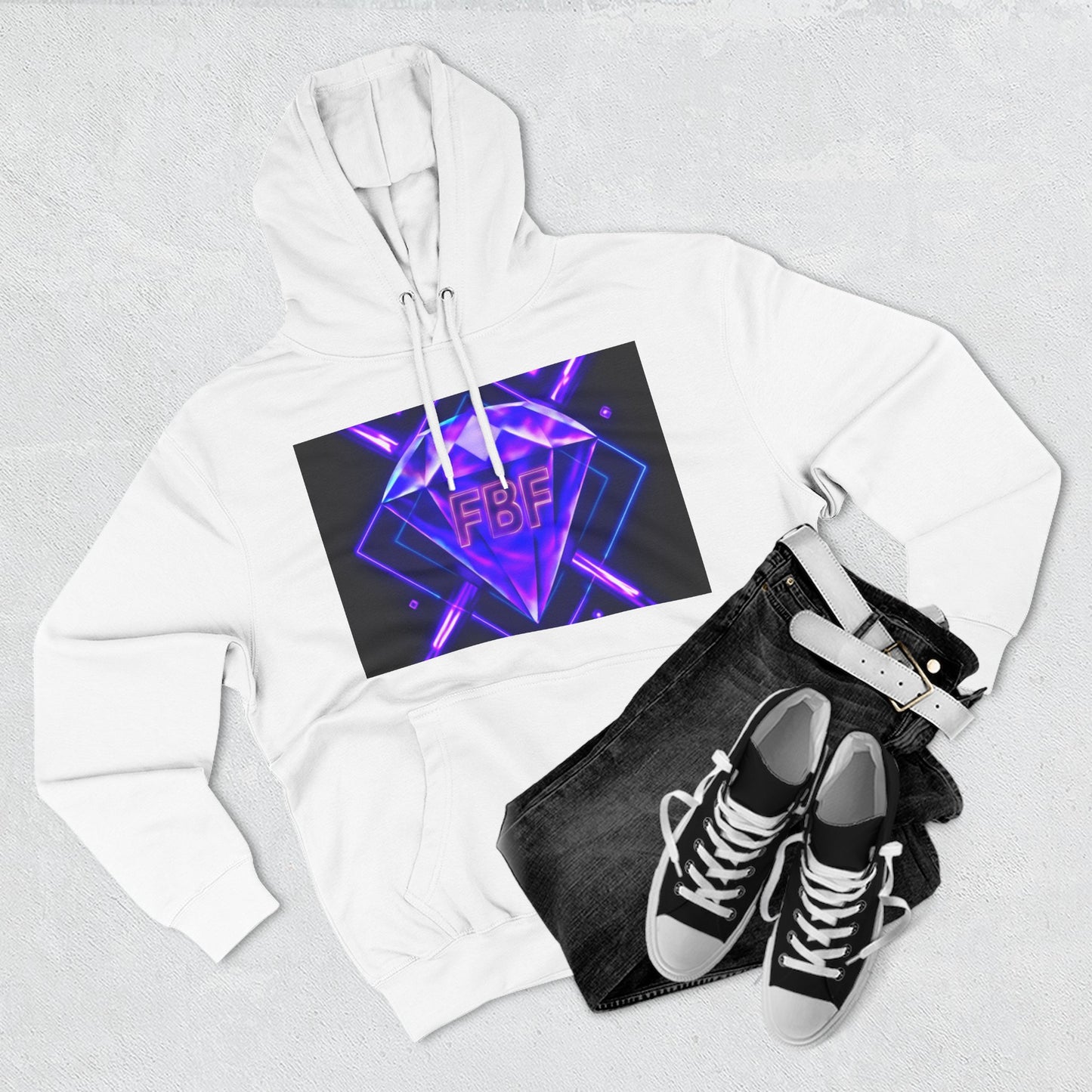 Futuristic Neon Fleece Hoodie, Stylish Sweatshirt, Vibrant Graphic Pullover, Perfect Gift for Tech Lovers, Unique Streetwear