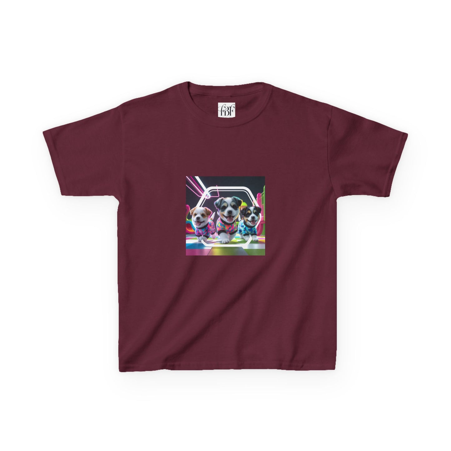 Colorful Dog-Themed Kids Tee - 'Unity Fun' Design