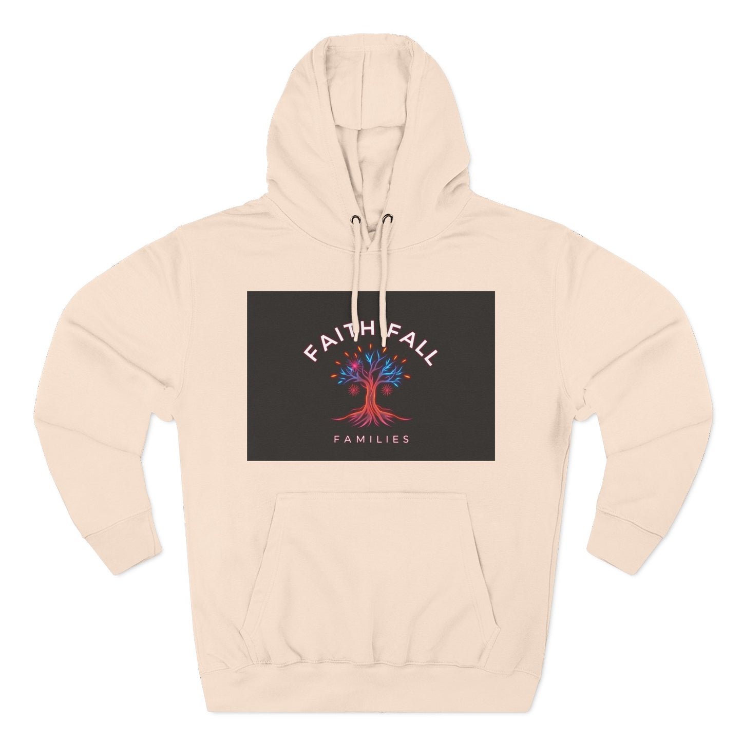 Faith Fall Families Fleece Hoodie, Gift for Faithful Friends, Cozy Layer, Casual Wear, Fall Fashion, Trendy Outfits, Family Gatherings