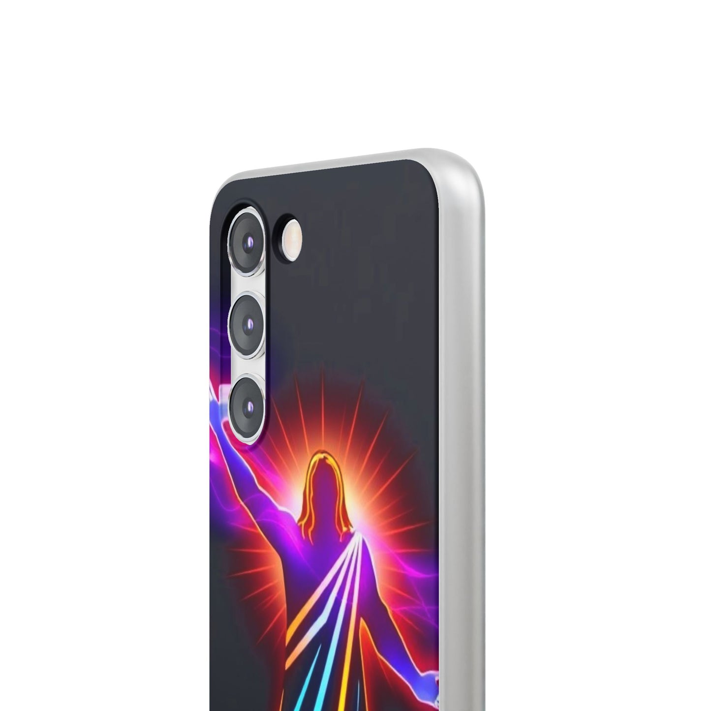 Inspirational Jesus Flexi Case - Colorful Phone Cover for Spiritual Connection