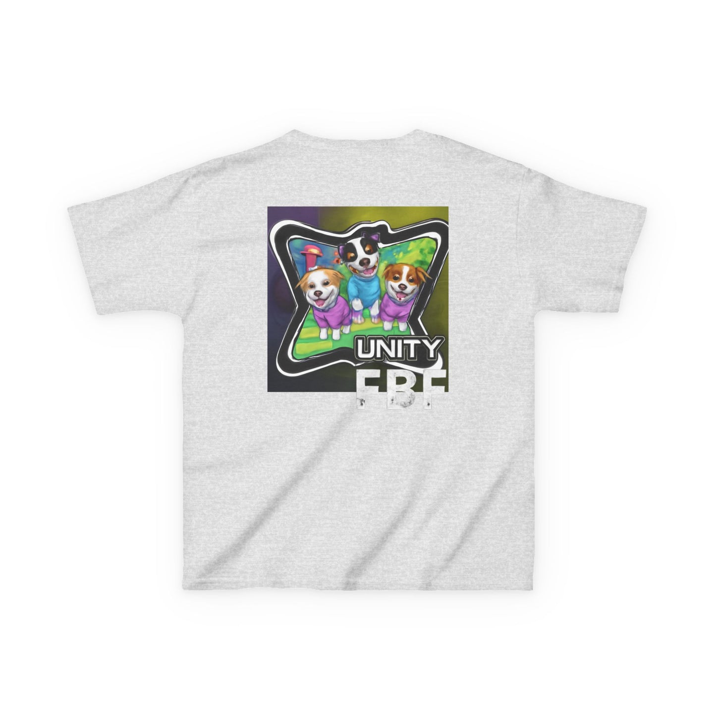 Colorful Dog-Themed Kids Tee - 'Unity Fun' Design
