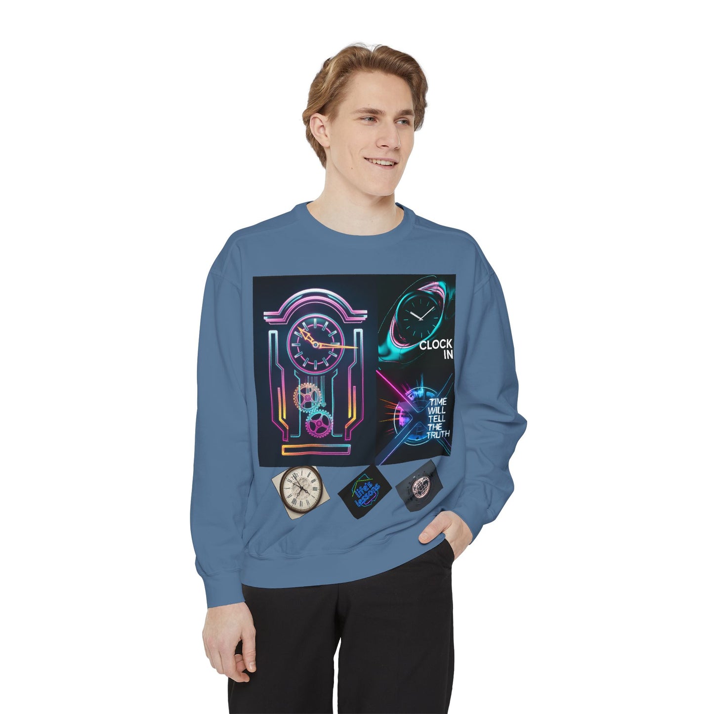 Retro Neon Clock Sweatshirt