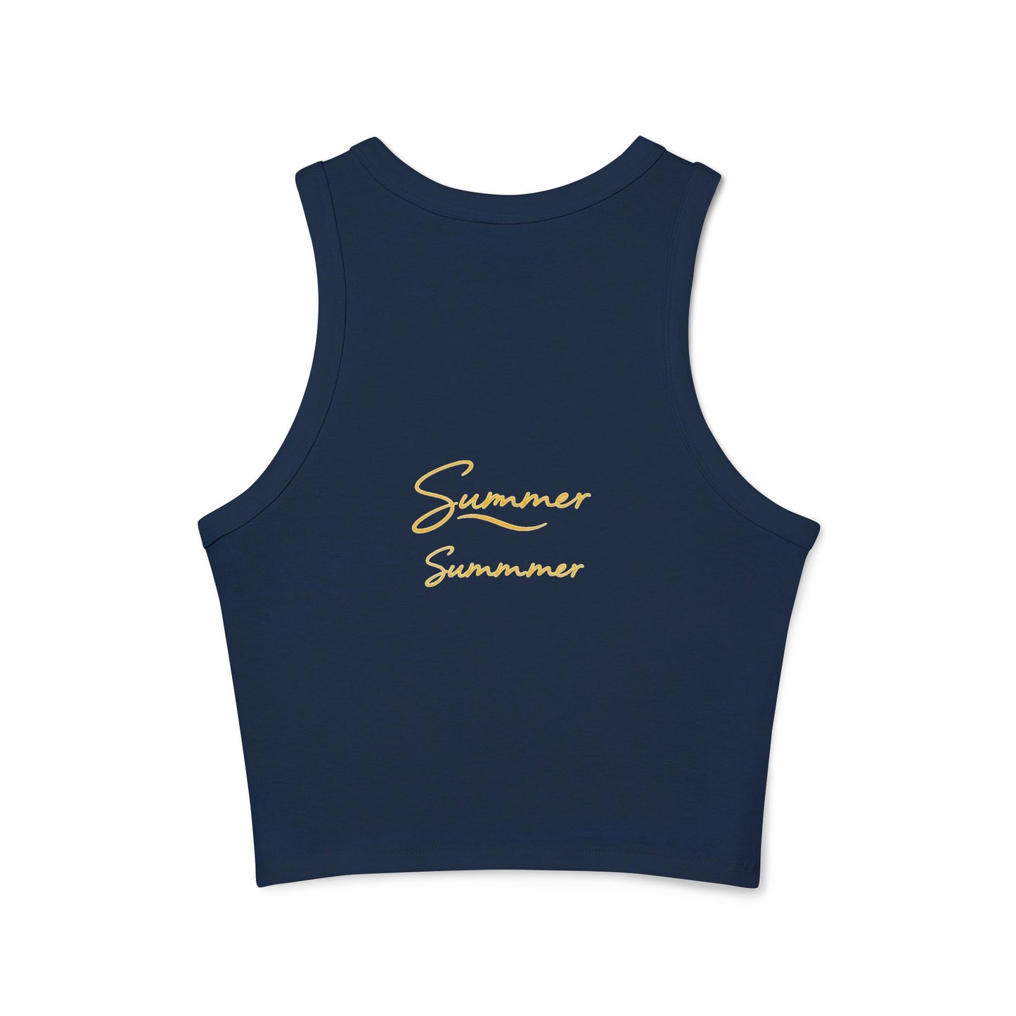 Women's Stylish Micro Rib Racer Tank Top - Summer Vibes, Living Life, Perfect for Festivals & Beach Days, Casual Wear, Gift Idea
