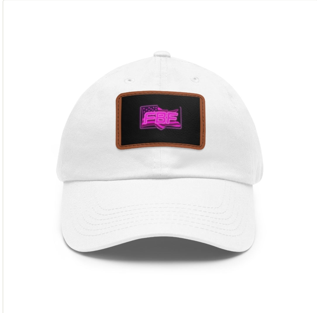 Stylish Hat with Leather Patch, Casual Cap for Dads, Unique Gift for Father's Day, Trendy Summer Hat, Everyday Wear