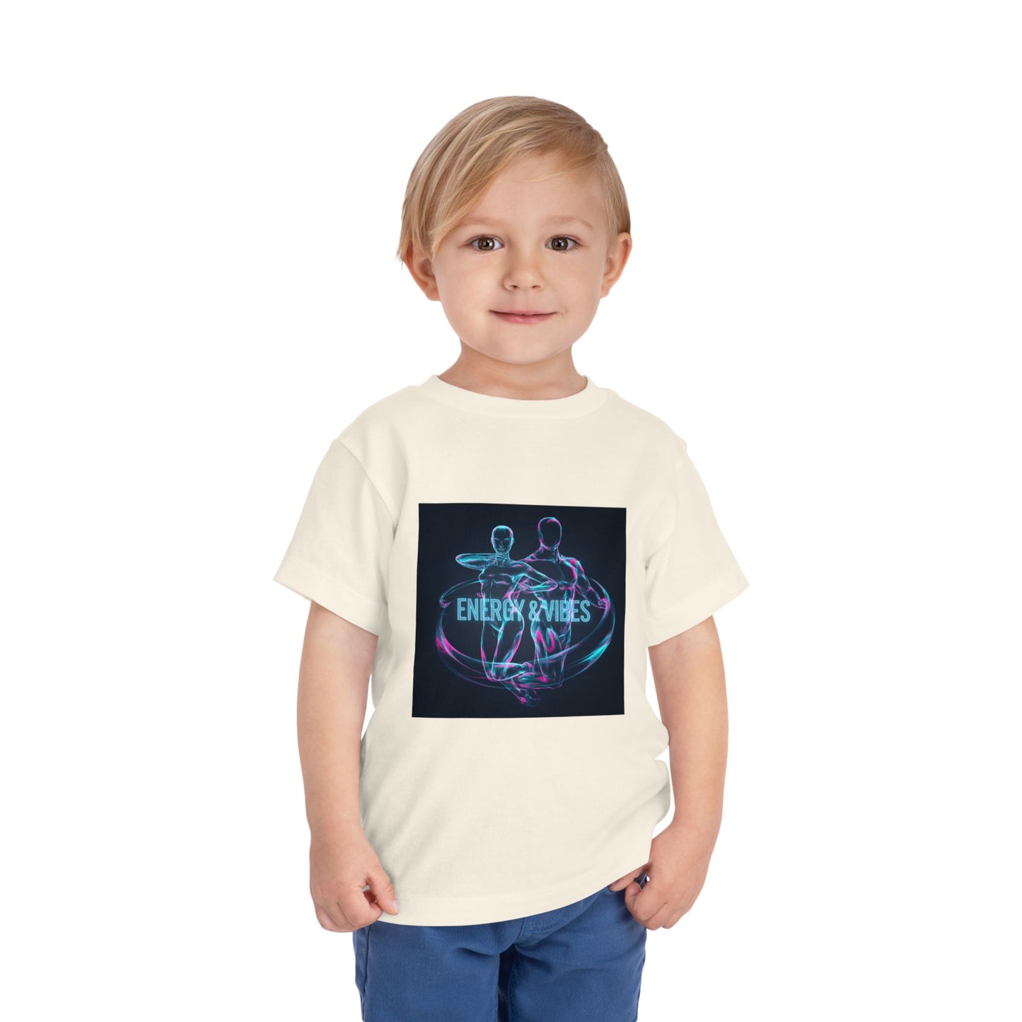 Toddler Tee — Energy & Vibes Neon Dance Graphic