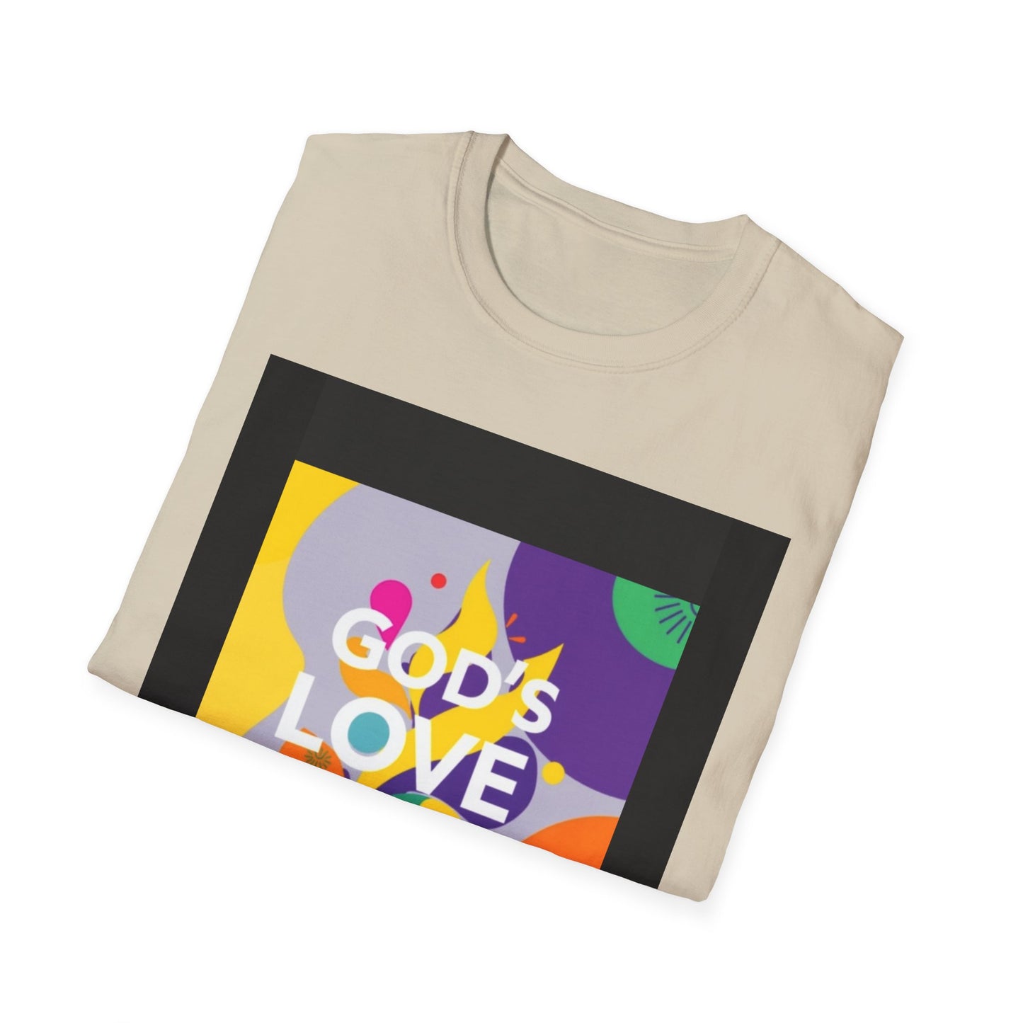 Unisex Softstyle T-Shirt with God's Love Design, Faith Shirt, Inspirational Tee, Christian Apparel, Gift for Believers, Everyday Wear