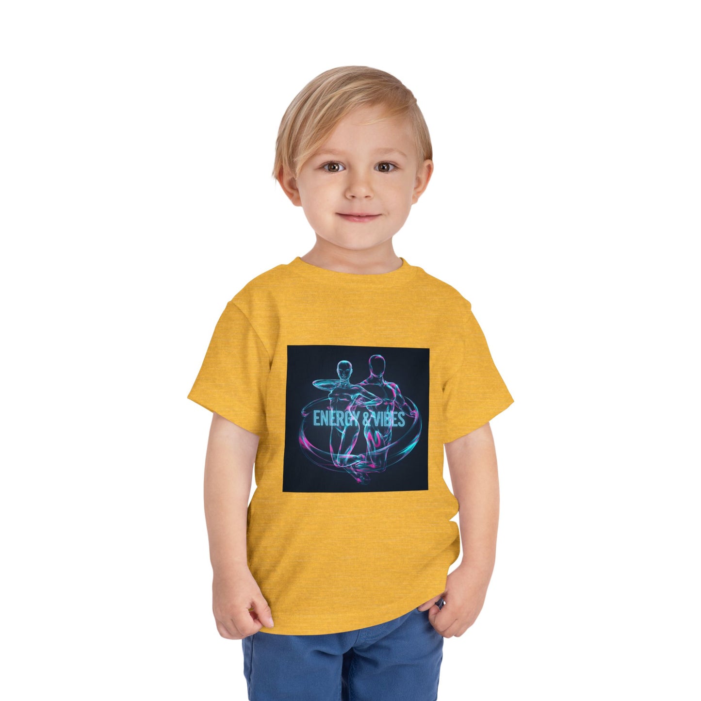 Toddler Tee — Energy & Vibes Neon Dance Graphic