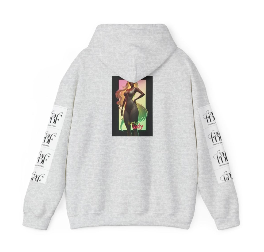 Unisex Heavy Blend™ Hooded Sweatshirt - 'Lucky Baby' Graphic Design, Trendy Streetwear fo