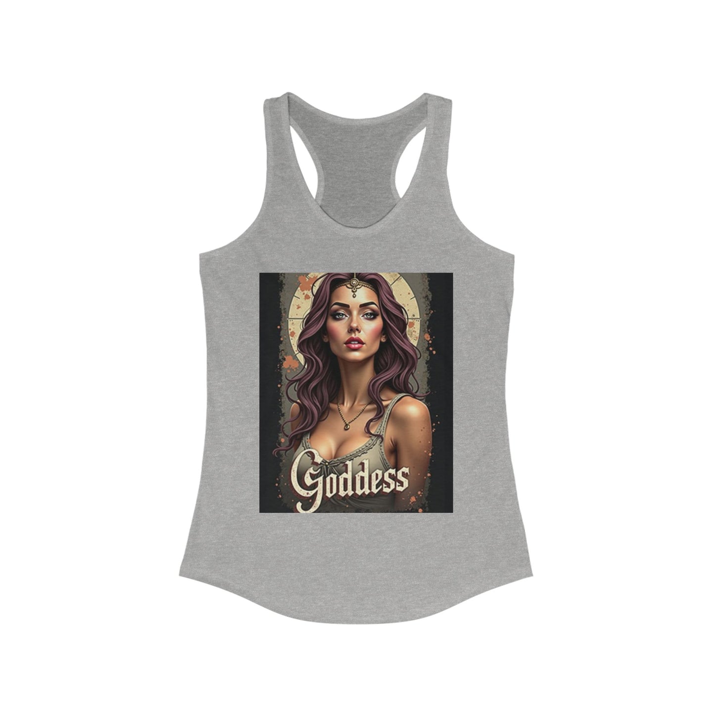 Egyptian Goddess Racerback Tank Top, Perfect for Festivals, Casual Outfits, Gifts for Her, Summer Fashion, Spiritual Vibe