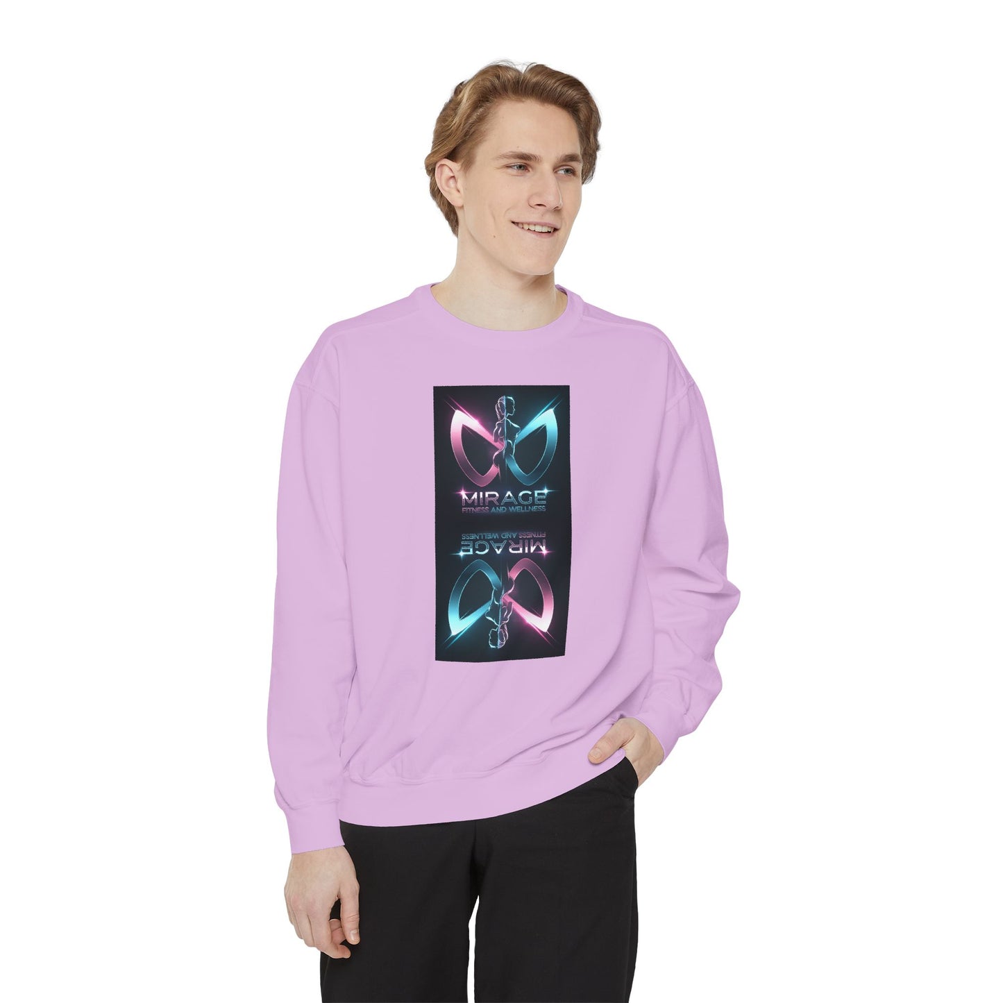 Retro Neon Mirage Sweatshirt — 'Mirage' Vaporwave Graphic Crewneck