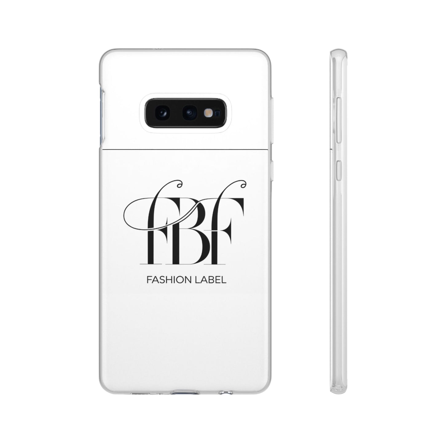 Chic Flexi Phone Case with Fashion Label Design