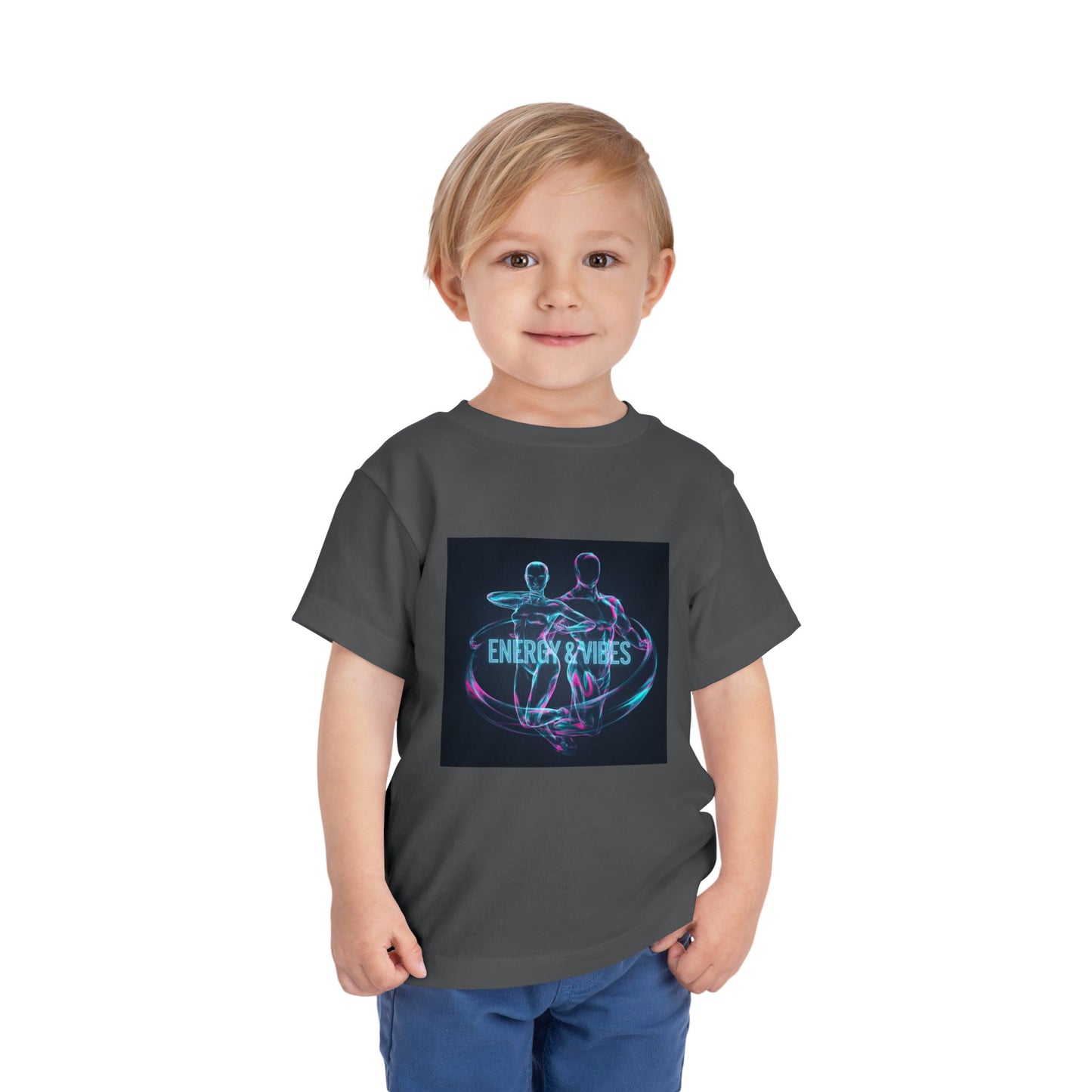 Toddler Tee — Energy & Vibes Neon Dance Graphic