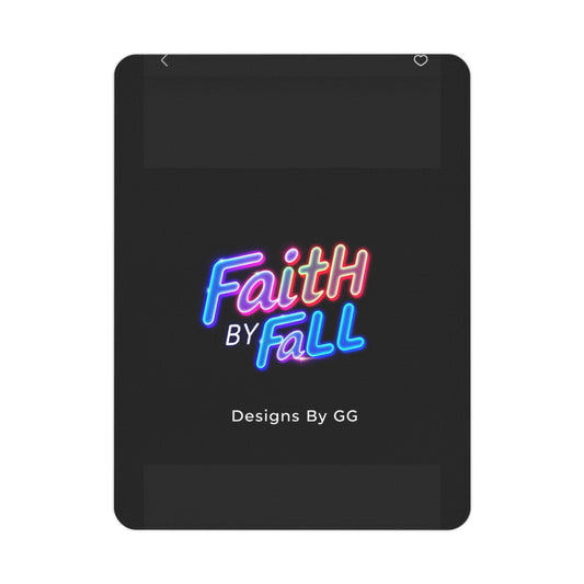 Faith By Fall Toddler Blanket - Cozy Neon Design for Kids
