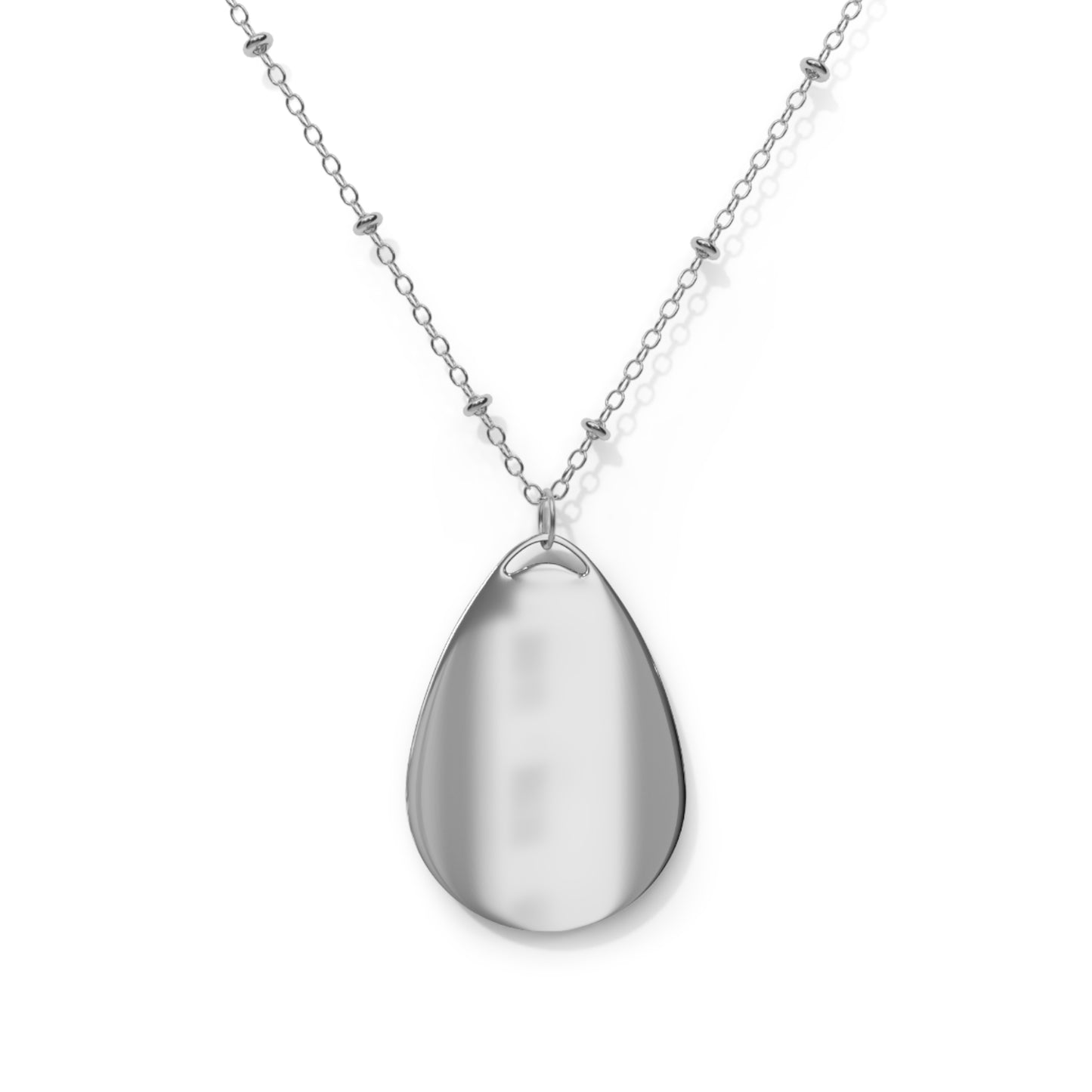 Oval Necklace — 'Forever' Neon Couple Teardrop Pendant