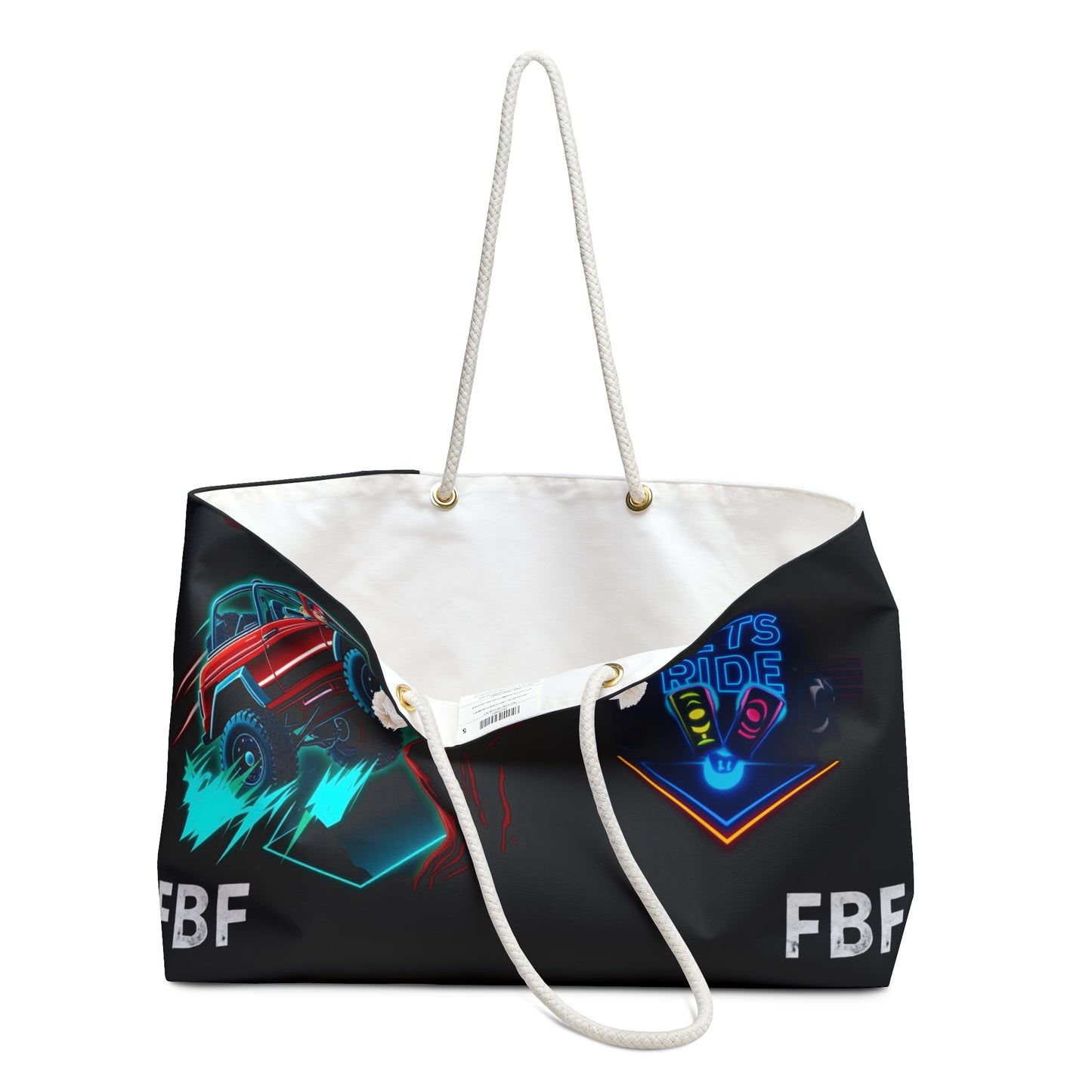Off-Road Weekender Bag — "Let’s Ride" Neon Jeep Travel Tote