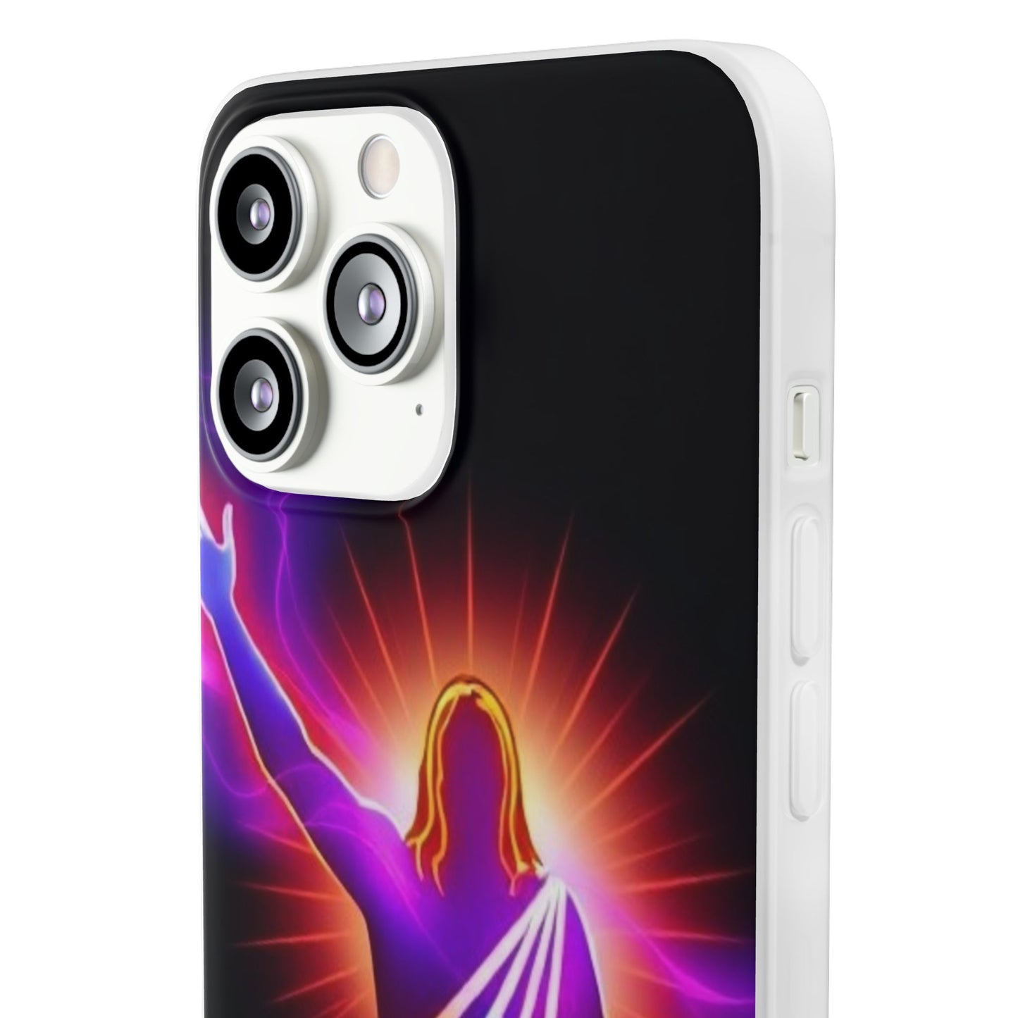 Inspirational Jesus Flexi Case - Colorful Phone Cover for Spiritual Connection