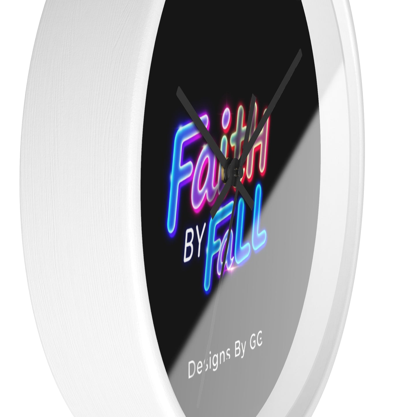 Neon Faith Wall Clock - Inspirational Home Decor | Designs by GG