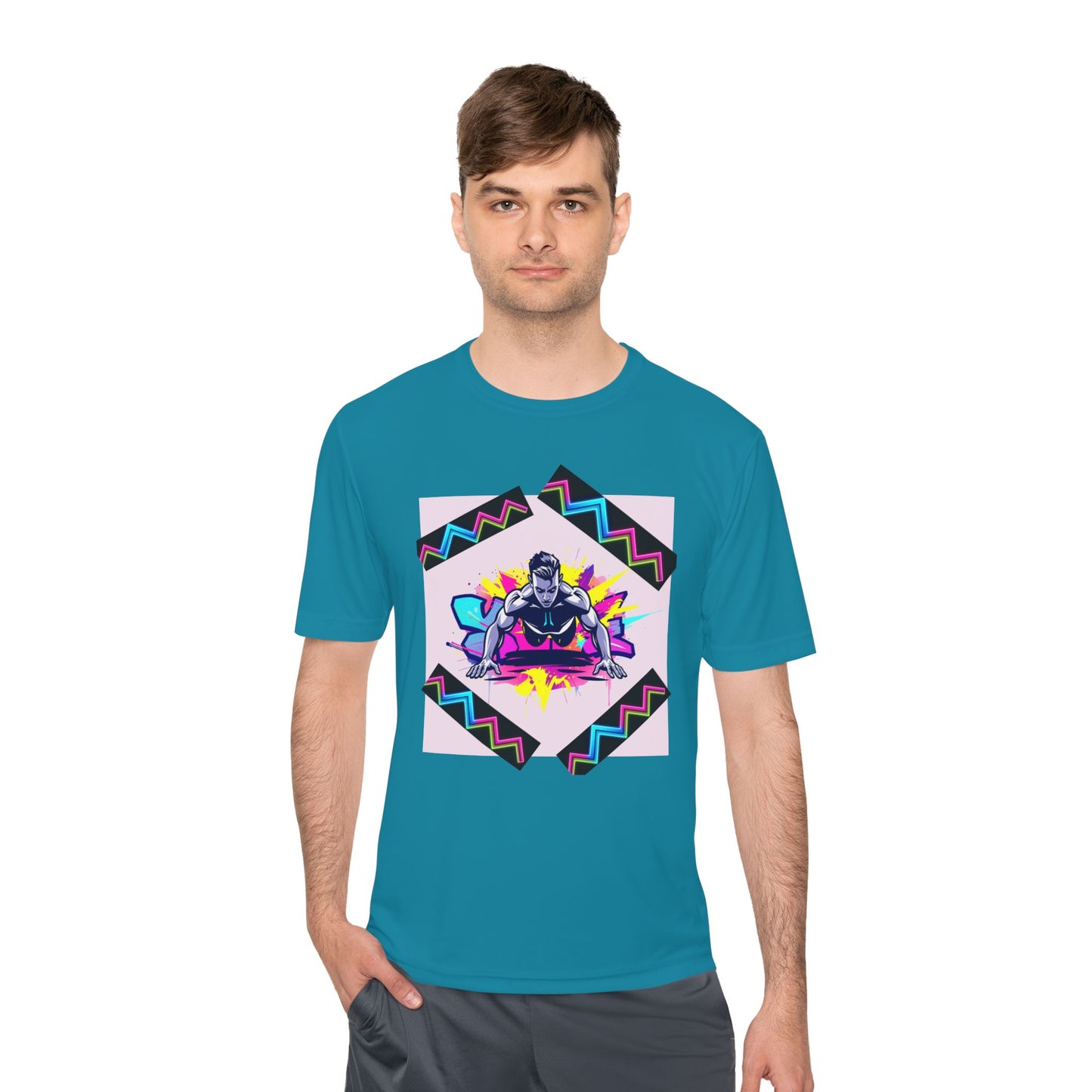 Vibrant Graphic Moisture Wicking Tee for Active Lifestyle