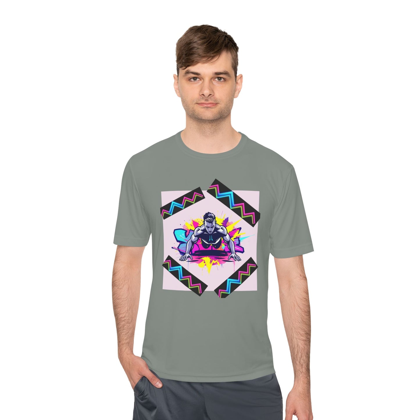 Vibrant Graphic Moisture Wicking Tee for Active Lifestyle